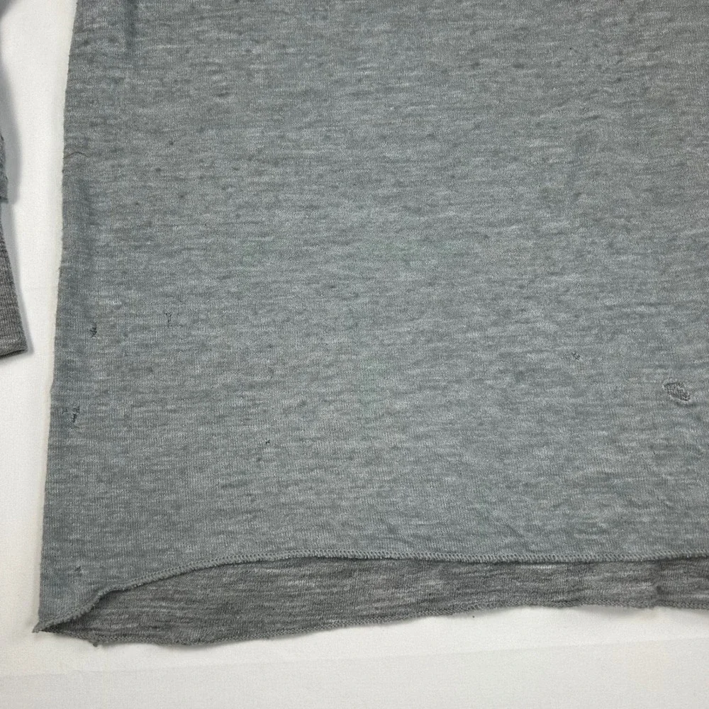 Duofold Mens XL Two Layer Thermal Gray Wool Polypropylene Long Sleeve Distressed